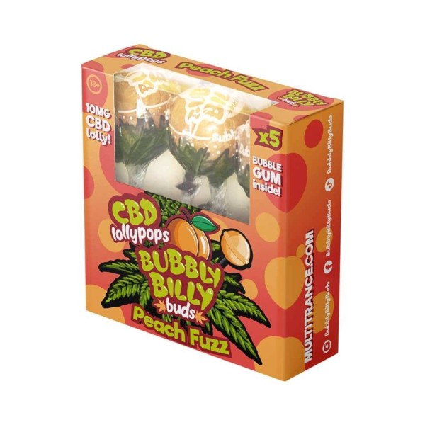 Lecca lecca al CBD Peach Fuzz - 5 pezzi | BUBBLY BILLY