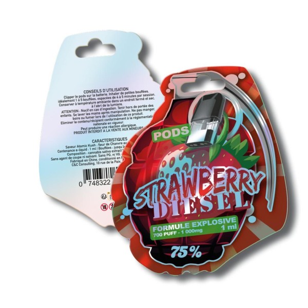 CBD-Pod Strawberry Diesel 75% 1ml