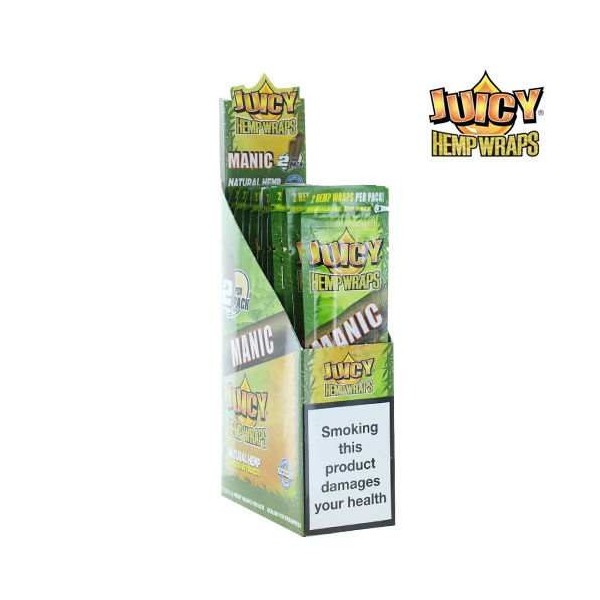 Blunt de cânhamo Manic Caixa com 25 pacotes | JUICY JAY'S