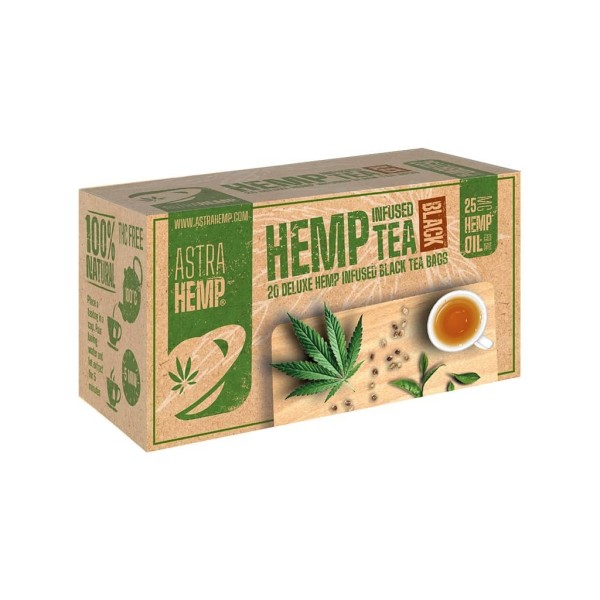CBD-Tee schwarz | ASTRA HEMP