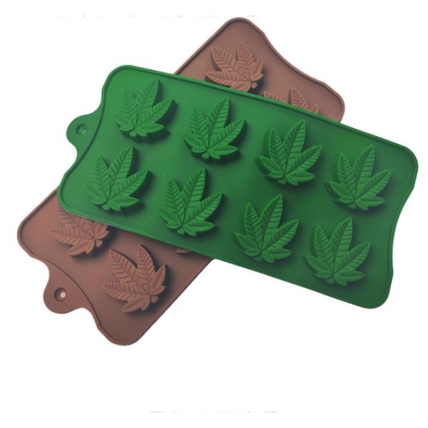 Silikonform Cannabisblätter