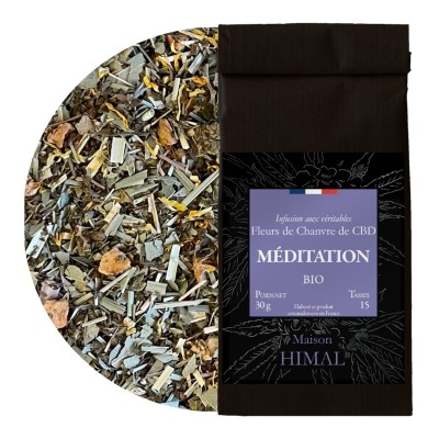 Chá de CBD orgânico para meditação - a granel | MAISON HIMAL