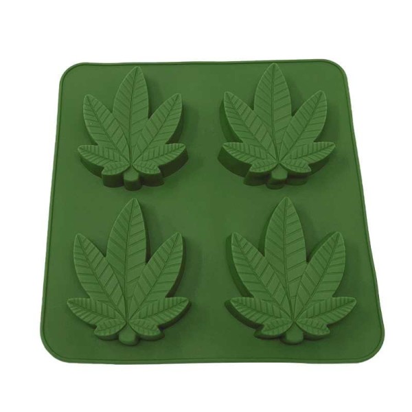 Molde alimentario 4 compartimentos verde