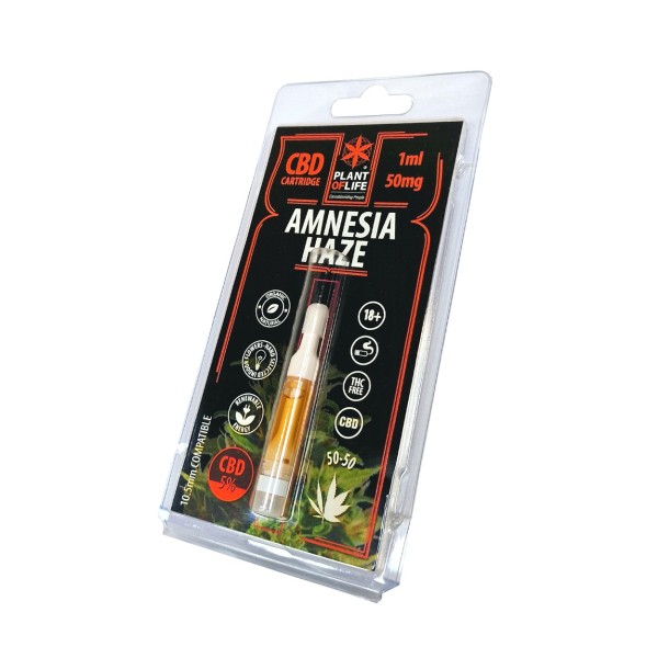 Cartucho de e-líquido CBD Amnesia Haze | PLANT OF LIFE sem nicotina