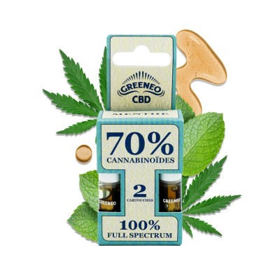 CBD Full Spectrum Liquid-Kartusche 70% - 2 Stück | GREENEO nikotinfrei CBD Full Spectrum Liquid-Kartusche 70% - 2 Stück | GREENEO nikotinfrei