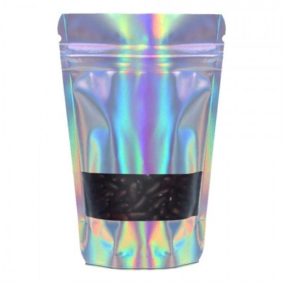 Bolsa de alumínio holográfica 8x13x5cm - 100 unidades Bolsa de alumínio holográfica 8x13x5cm - 100 unidades