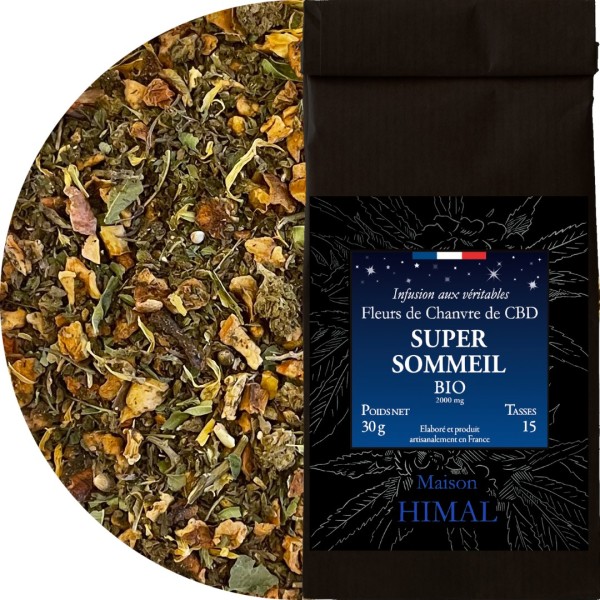 Organic CBD herbal tea for super sleep - loose leaf | MAISON HIMAL