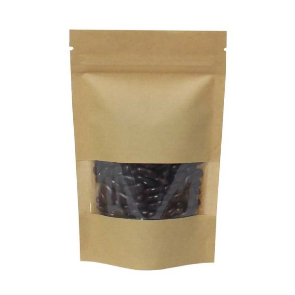 Busta kraft con finestra 17x11x7cm - 100 pz