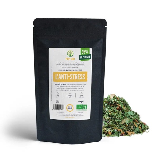 Chá de CBD orgânico anti-estresse | POP CBD