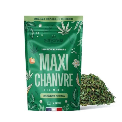 Bio-CBD-Tee mit Hanf und Minze SENSAVEA Bio-CBD-Tee mit Hanf und Minze SENSAVEA