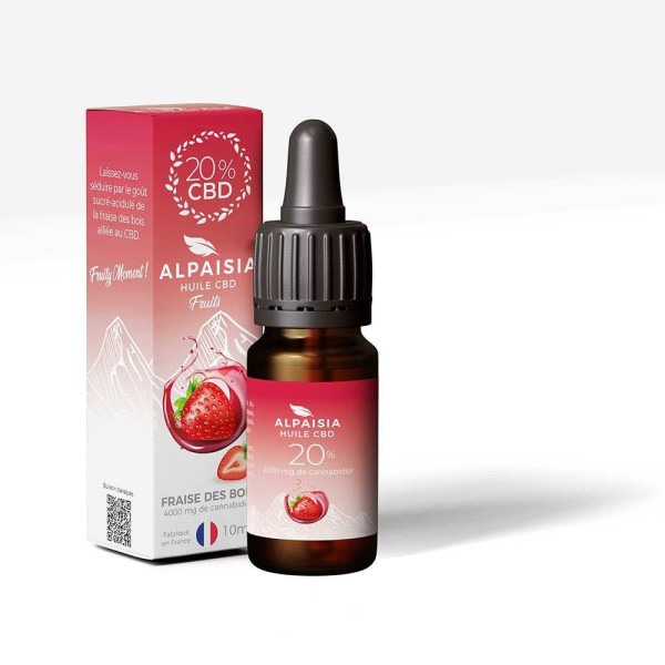 Óleo CBD 20% espectro amplo sabor morango | ALPAISIA