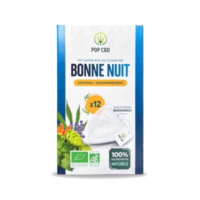 Organic CBD night-time herbal tea - tea bags | POP CBD