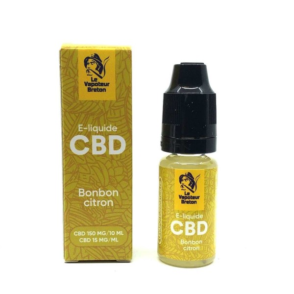 E-líquido CBD Bala de Limão 150mg/10ml sem nicotina