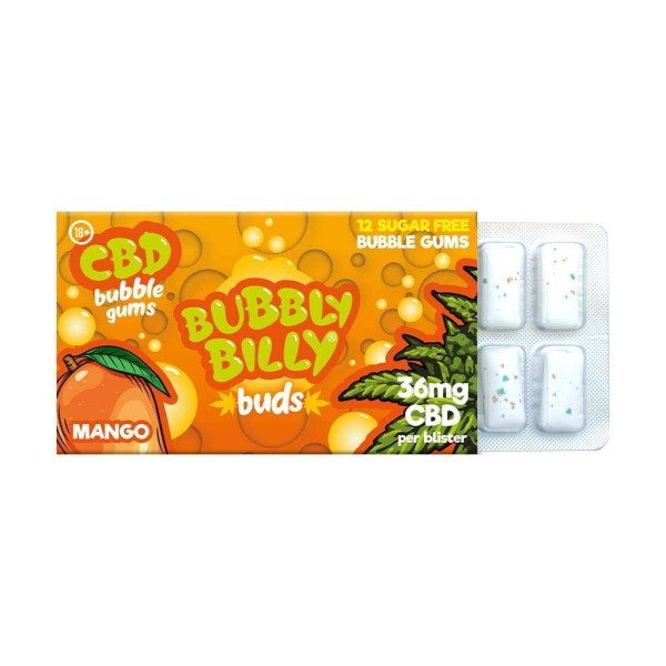 CBD Mango Chewing Gum | BUBBLY BILLY