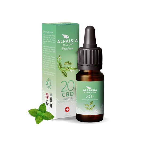 Óleo CBD 20% broad spectrum menta | ALPAISIA