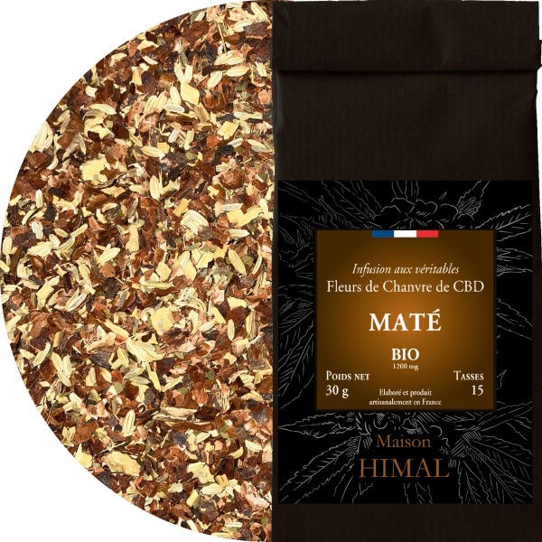 Chá de CBD orgânico com mate - a granel | MAISON HIMAL