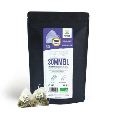 Chá de CBD orgânico para dormir - saquinhos | POP CBD Chá de CBD orgânico para dormir - saquinhos | POP CBD