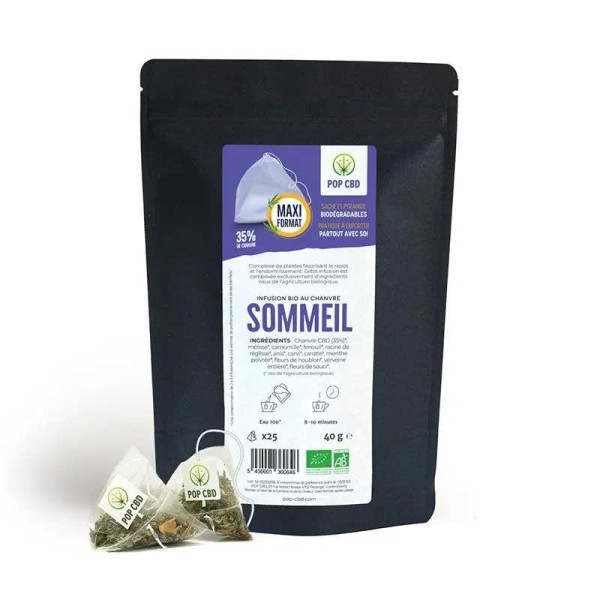 Chá de CBD orgânico para dormir - saquinhos | POP CBD