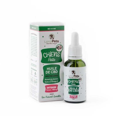 Óleo CBD orgânico 100mg broad spectrum para cães pequenos | LOVAPETS Óleo CBD orgânico 100mg broad spectrum para cães pequenos | LOVAPETS