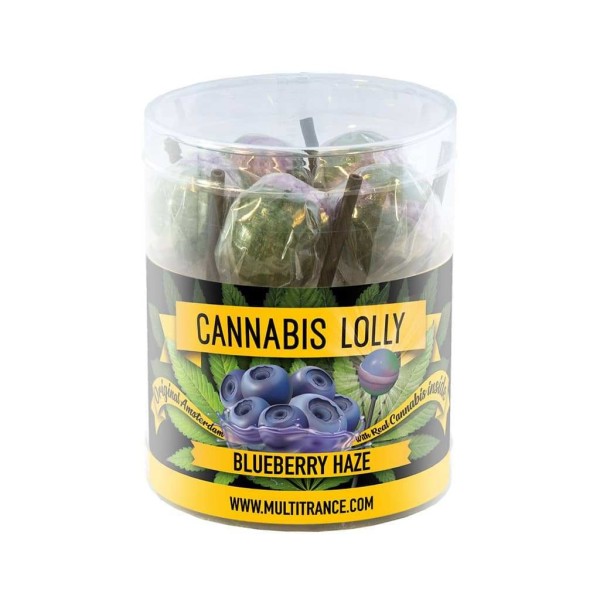 Lutscher mit Cannabisgeschmack Blaubeere - 10 Stück | MULTITRANCE