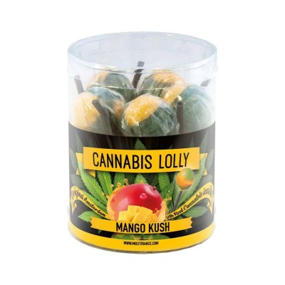 Chupeta de cannabis com sabor manga - 10 unidades | MULTITRANCE Chupeta de cannabis com sabor manga - 10 unidades | MULTITRANCE
