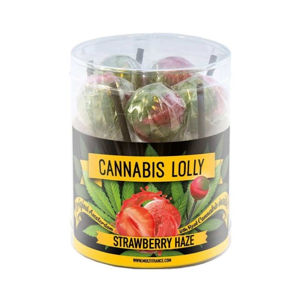 Erdbeer-Cannabis-Lutscher - 10 Stück | MULTITRANCE