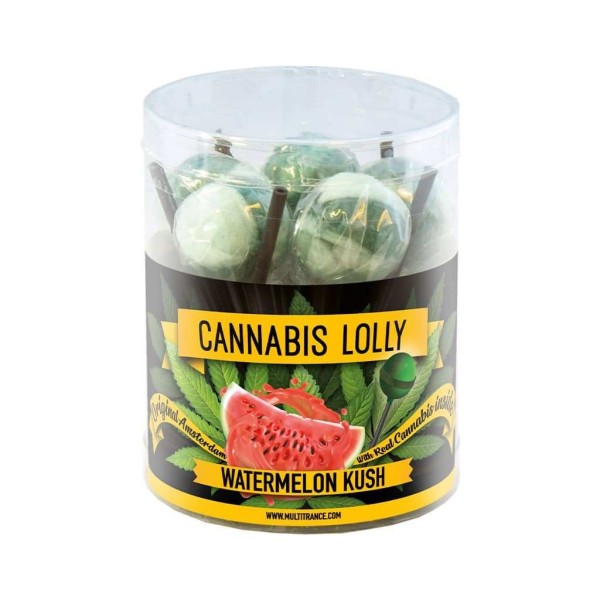 Chupa-chupa cannabis melancia - 10 unidades | MULTITRANCE