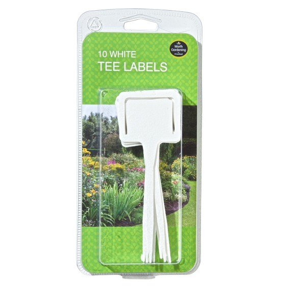 White plain T-tag fasteners set of 10