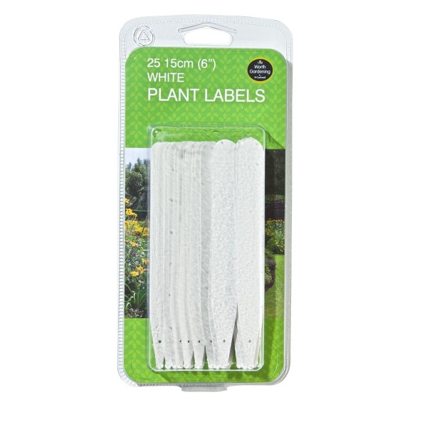 Etichette bianche per piante 15cm set da 25