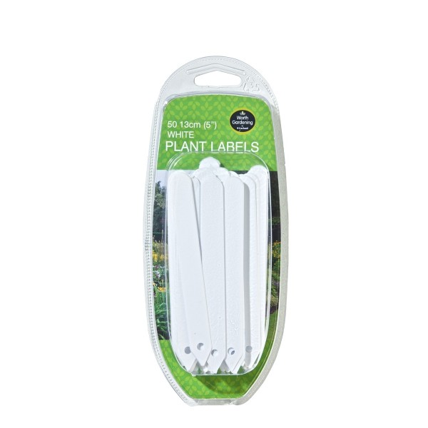 Weiße Pflanzenetiketten 13cm 50er Set